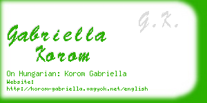 gabriella korom business card